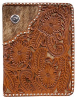 3D Belt Company BI283 Tan Bible Cover with Cross Concho